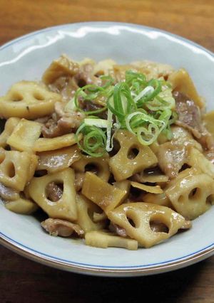レンコンと豚肉の味噌炒め-レシピのメイン写真