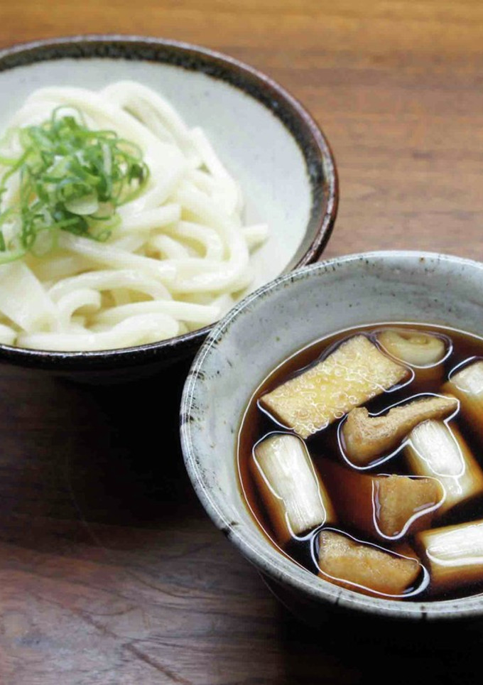 白ねぎときつねの冷製つけうどん-レシピのメイン写真