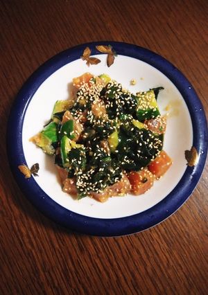 簡単☆わかめとマグロのコチュジャン和え-レシピのメイン写真