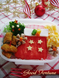 キャラ弁☆クリスマスブーツ弁当♪-レシピのメイン写真