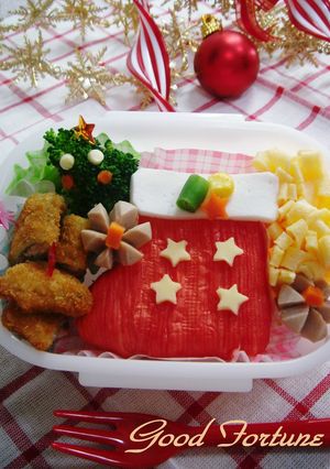 キャラ弁☆クリスマスブーツ弁当♪-レシピのメイン写真