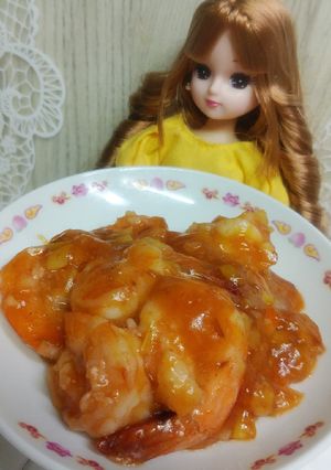 リカちゃん♡꧁ケチャップえびチリ風꧂-レシピのメイン写真