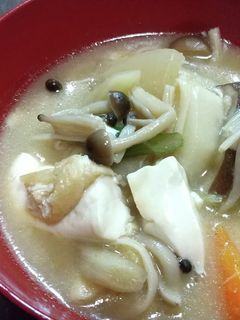 根菜ときのこのお味噌汁-レシピのメイン写真