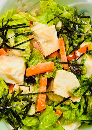 サラダ菜と絹豆腐とにんじんのサラダ🥗-レシピのメイン写真