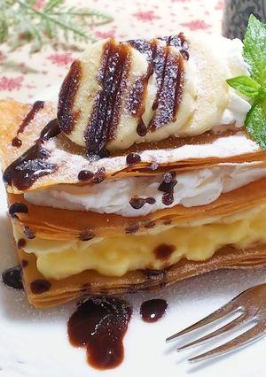 春巻の皮でチョコバナナミルフィーユ-レシピのメイン写真