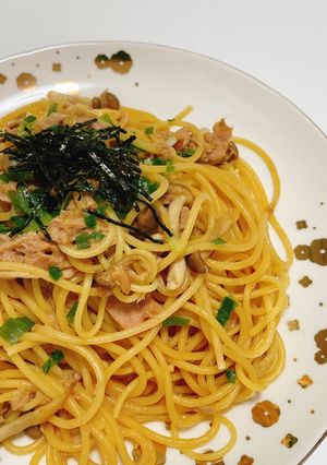 ツナとしめじのバター醤油パスタ-レシピのメイン写真