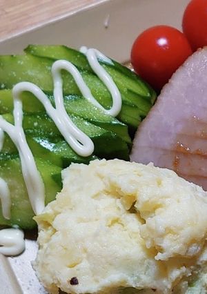 スライスキュウリに塩とマヨネーズ-レシピのメイン写真