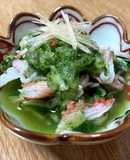 おろし胡瓜と蟹(かま)の酢の物『翡翠蟹』