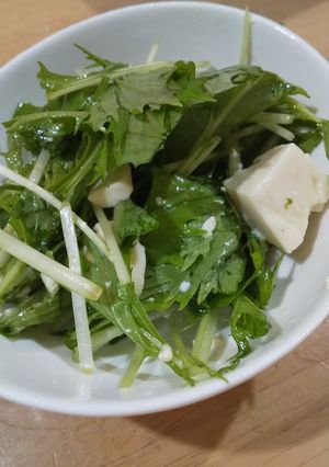 豆腐と水菜のサラダ-レシピのメイン写真