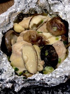椎茸と鶏肉のホイル焼き-レシピのメイン写真
