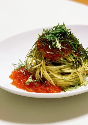 青海苔と塩昆布のいくらパスタ-レシピのメイン写真