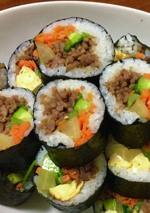キンパ（ひき肉で）-レシピのメイン写真