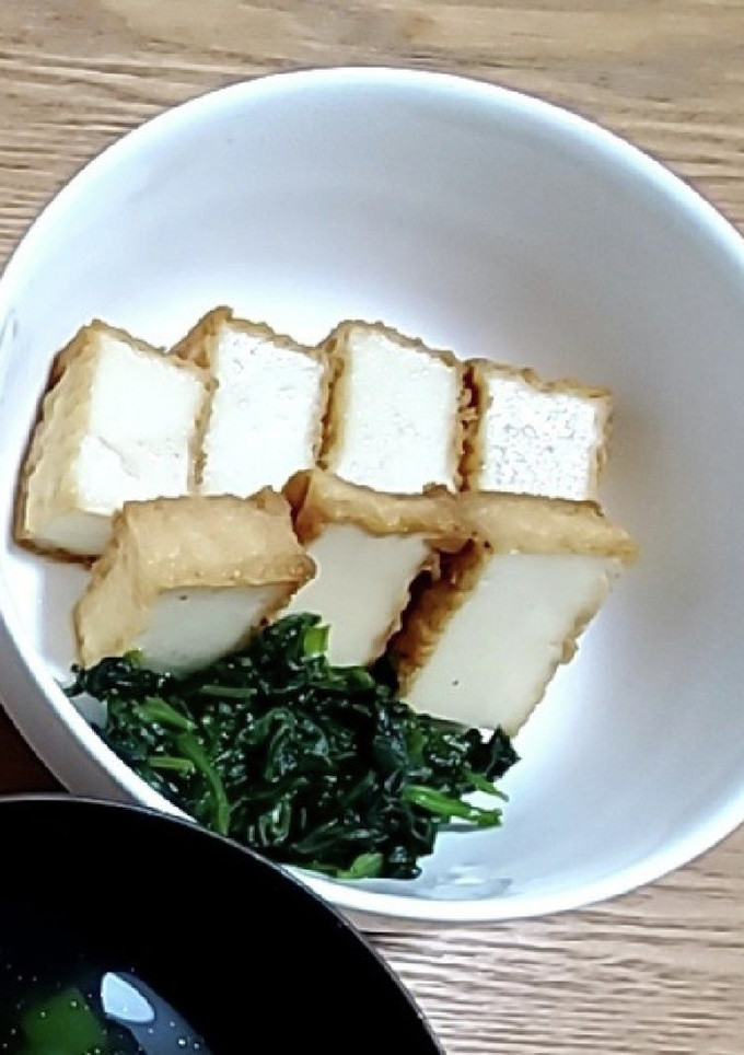 厚揚げとほうれん草の煮物-レシピのメイン写真