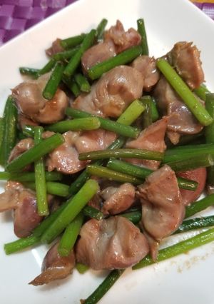 コリコリ食感♪砂肝のニンニク胡椒炒め-レシピのメイン写真