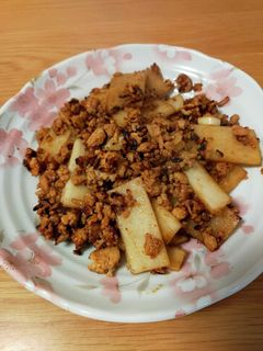 鶏挽肉と大根のオイスターケチャップ炒め-レシピのメイン写真