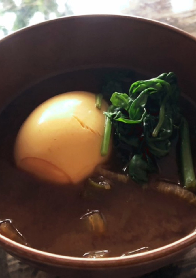 赤だし☆茹でたまごとほうれん草-レシピのメイン写真