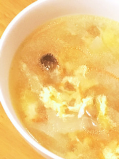 豚肉を茹でた残り汁でたまごスープ-レシピのメイン写真