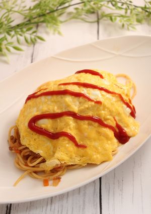 簡単！オムパスタ　レンジでボロネーゼ-レシピのメイン写真