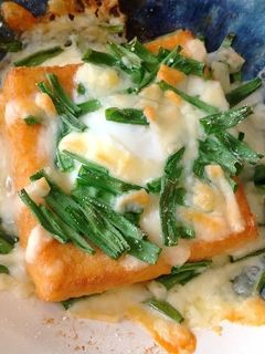 簡単!!厚揚げの温玉チーズ焼き-レシピのメイン写真
