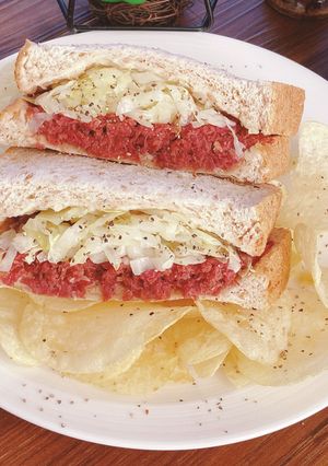 コンビーフdeアメリカンサンドイッチ-レシピのメイン写真