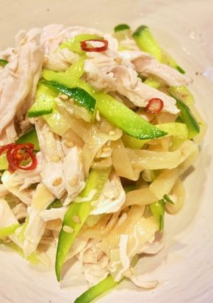 優しい味でパクパク/くらげキュウリささみ-レシピのメイン写真