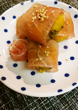 カボチャと生ハムのお月見巻き-レシピのメイン写真
