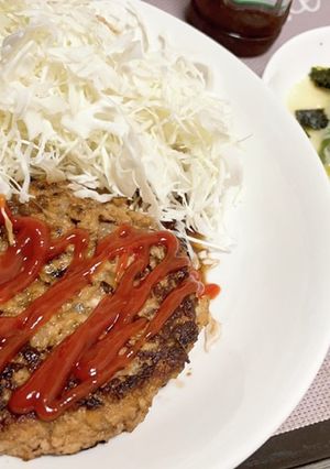 豆腐×オートミールダイエットハンバーグ♡-レシピのメイン写真