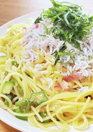 冷製和風ジェノベーゼパスタ-レシピのメイン写真