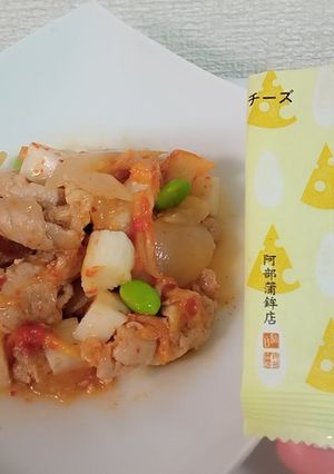 豚生姜焼き笹かまぼこ和え-レシピのメイン写真