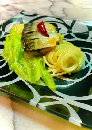 2912塩鯖とキャベツのペペロンチーノ-レシピのメイン写真