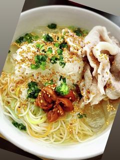梅おろし豚しゃぶそうめん-レシピのメイン写真
