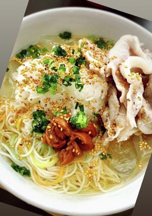 梅おろし豚しゃぶそうめん-レシピのメイン写真