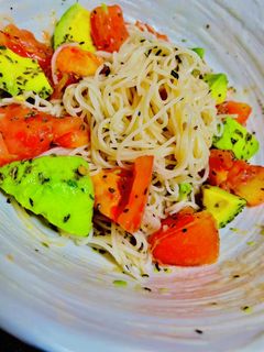 アボガドトマトのシーズニング素麺-レシピのメイン写真