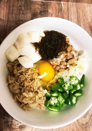 オートミールのネバネバマシマシ納豆丼-レシピのメイン写真