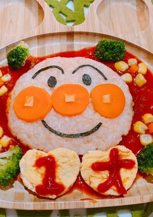☆1歳誕生日アンパンマンプレート☆-レシピのメイン写真