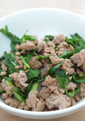 ひき肉とニラ-レシピのメイン写真