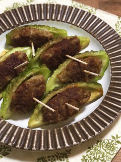 【簡単】ゴーヤのカレー肉詰め-レシピのメイン写真