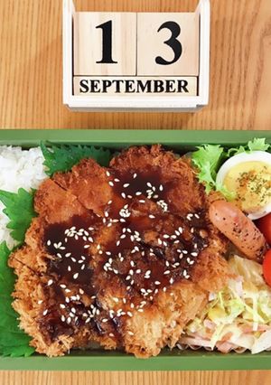 とんかつ弁当 21/9.13-レシピのメイン写真