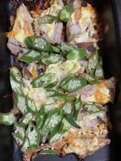 簡単!しいたけとオクラのチーズ焼き-レシピのメイン写真