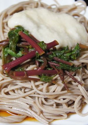 常温で戴く　長芋つるむらさき蕎麦-レシピのメイン写真