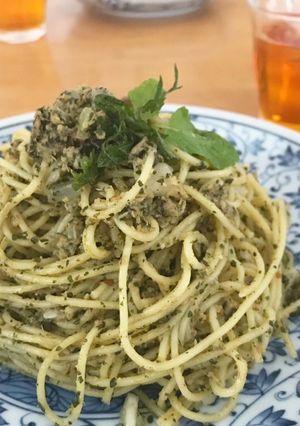 ツナと大葉とミントのジェノベーゼ風パスタ-レシピのメイン写真