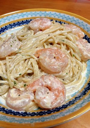 簡単クリームパスタ-レシピのメイン写真