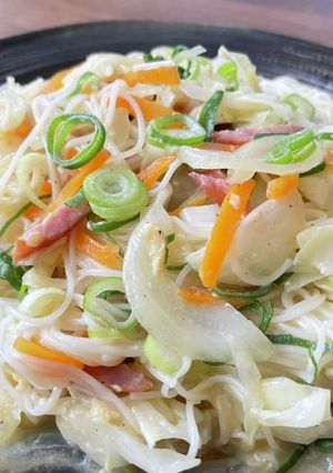 そうめんdeカルボナーラ風-レシピのメイン写真