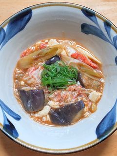 ナスとネギの中華風あんかけ豆腐-レシピのメイン写真