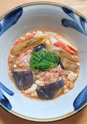 ナスとネギの中華風あんかけ豆腐-レシピのメイン写真