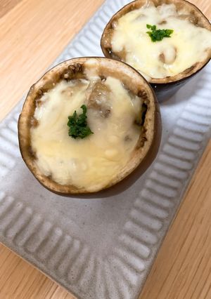 米ナスの肉味噌チーズ焼き-レシピのメイン写真