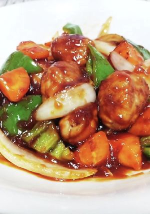 超簡単！豚コマ肉の揚げない酢豚！！-レシピのメイン写真
