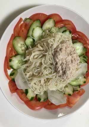 簡単☆時短☆暑い夏に☆沖縄風素麺☆-レシピのメイン写真
