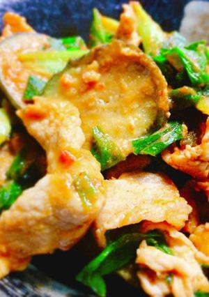 寺島なすと豚肉のピリ辛味噌だれ炒め-レシピのメイン写真
