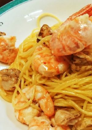 一手間で激変！海老香るペペロンチーノ-レシピのメイン写真
